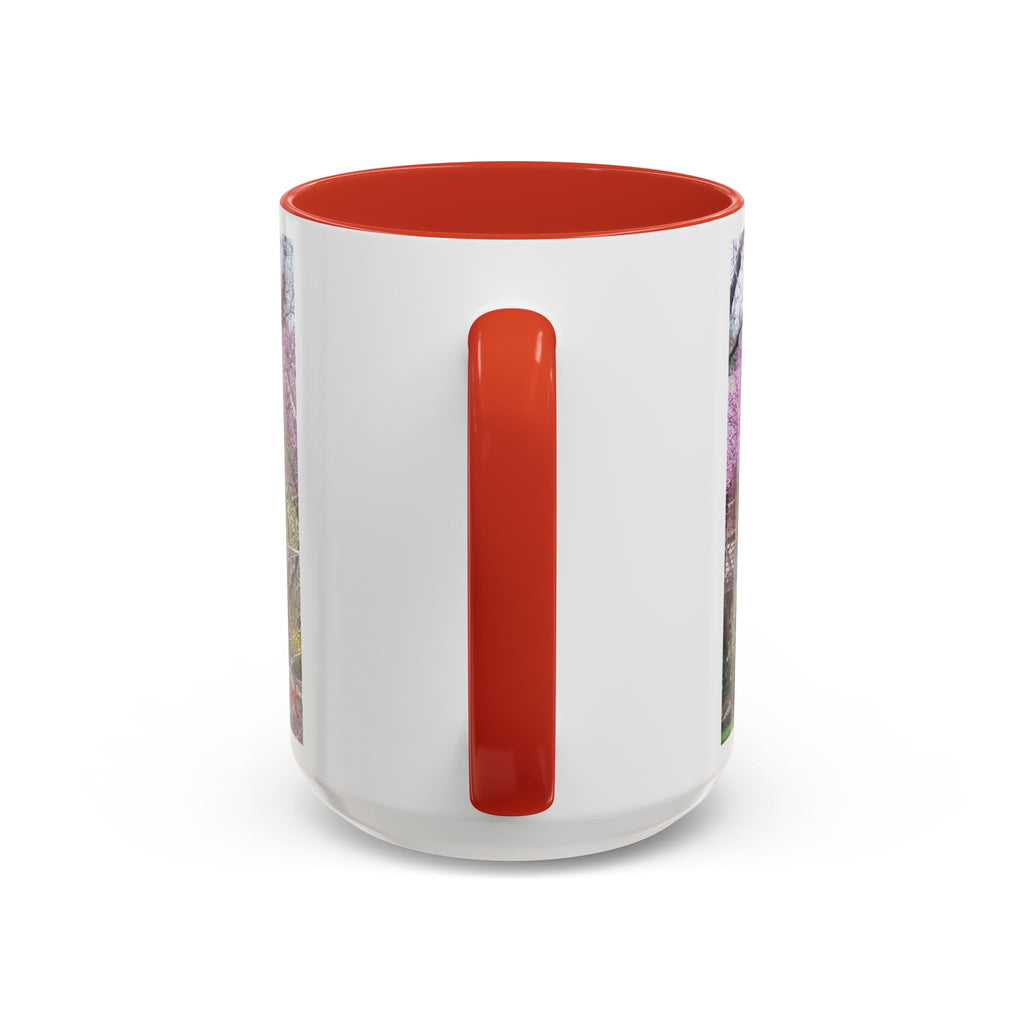 Spring Blossom Accent Coffee Mug – Pink Redbud Trees Photo Design (11/15 oz)