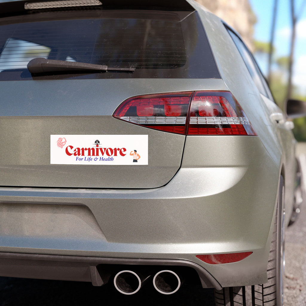 Carnivore For Life Car Magnet — Bold Red Carnivore Diet Vehicle Sticker