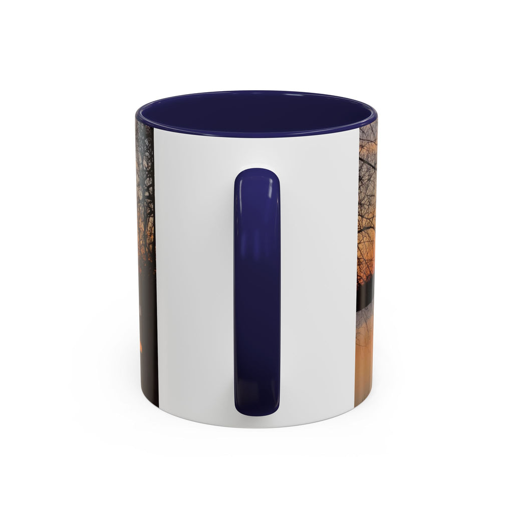 Sunrise Lake Accent Coffee Mug — Scenic Sunrise/Sunset Photography Mug