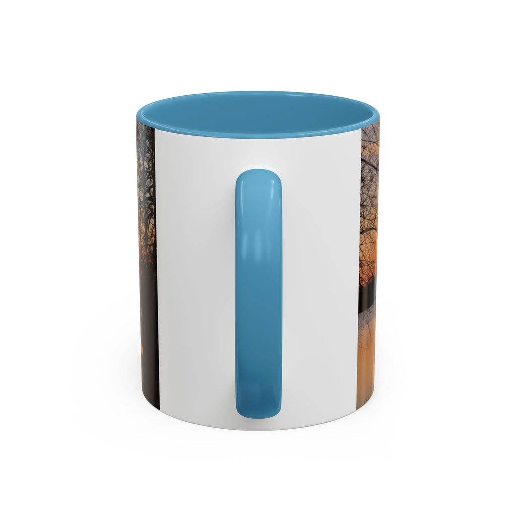 Sunrise Lake Accent Coffee Mug — Scenic Sunrise/Sunset Photography Mug