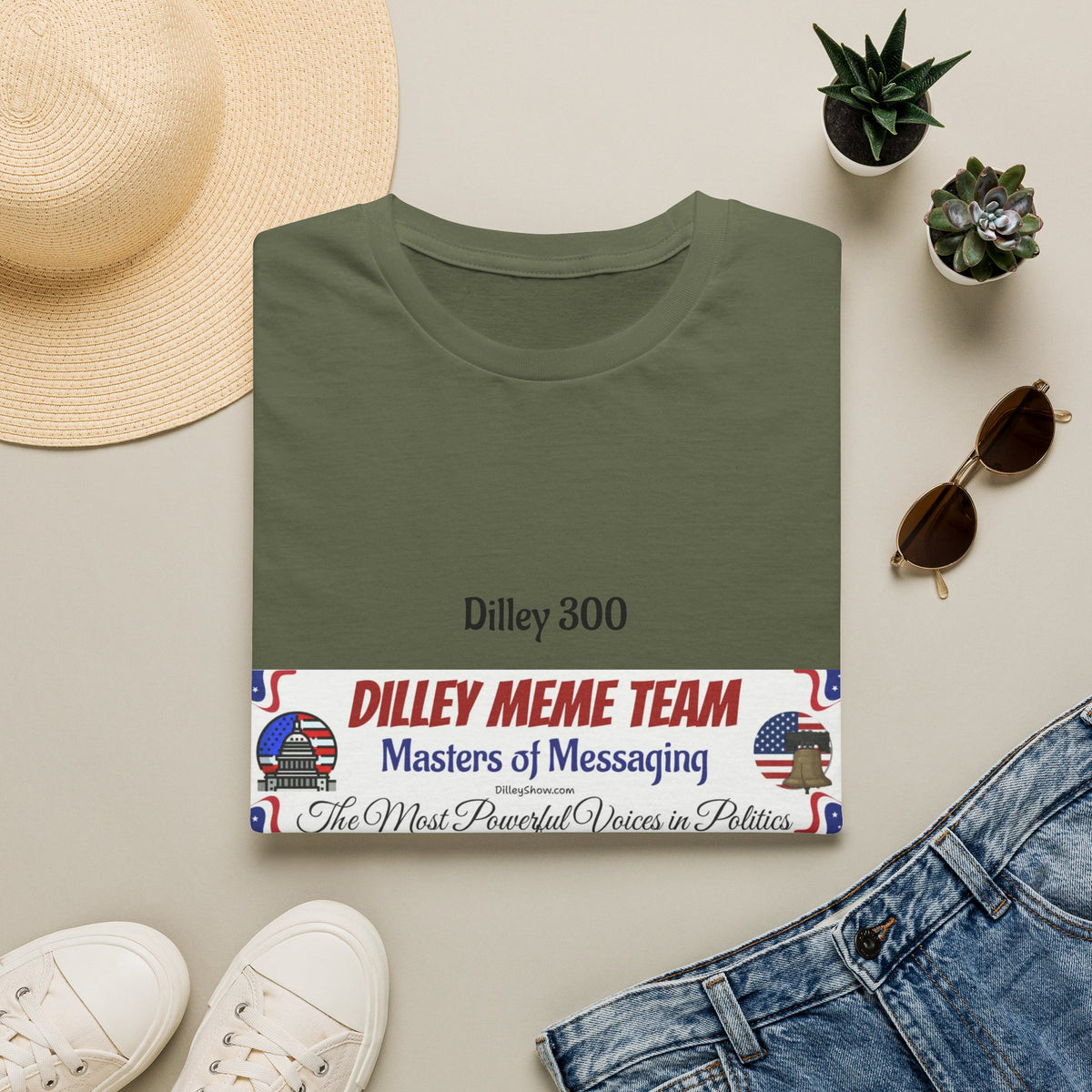 Customizable Dilley 300 "Dilley Meme Team" T-Shirt — Masters of Messaging Political Tee
