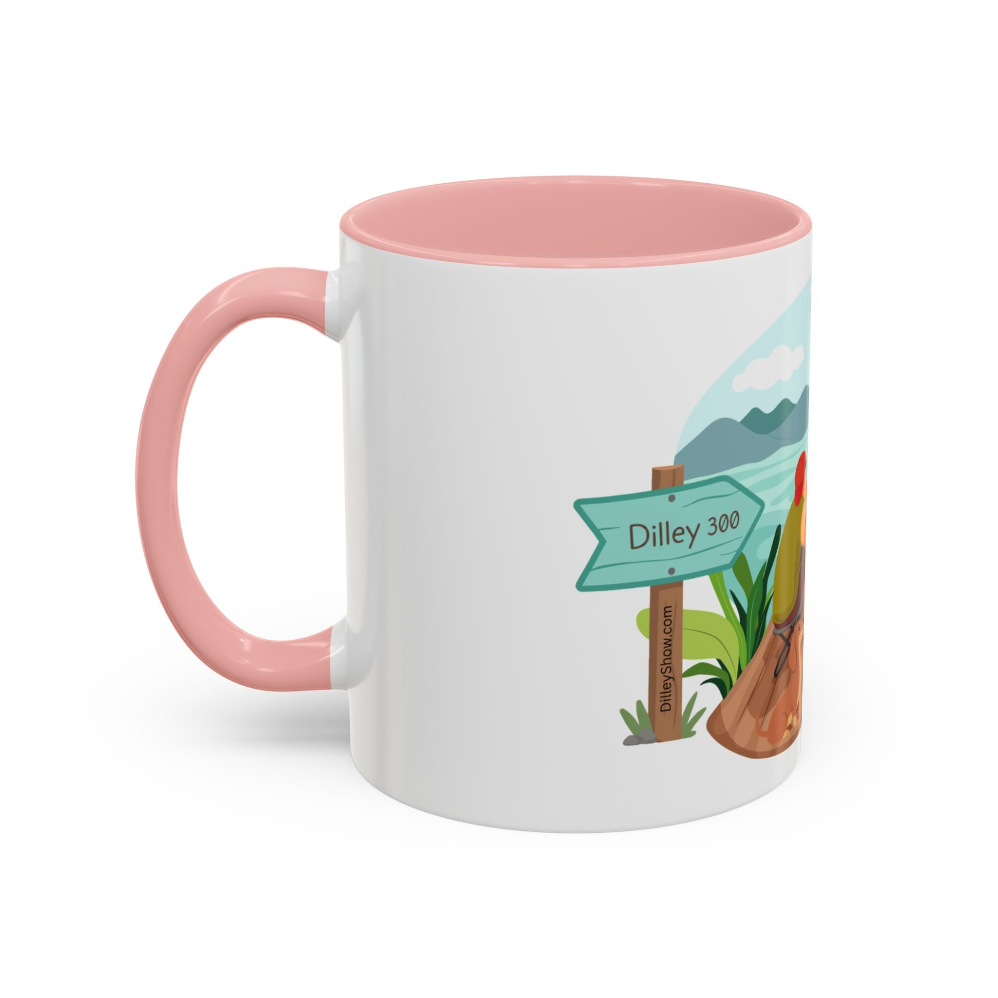 Dilley 300 Fishing Friends Coffee Mug — Cute Sunny Lake Scene Accent Mug (11/15 oz)