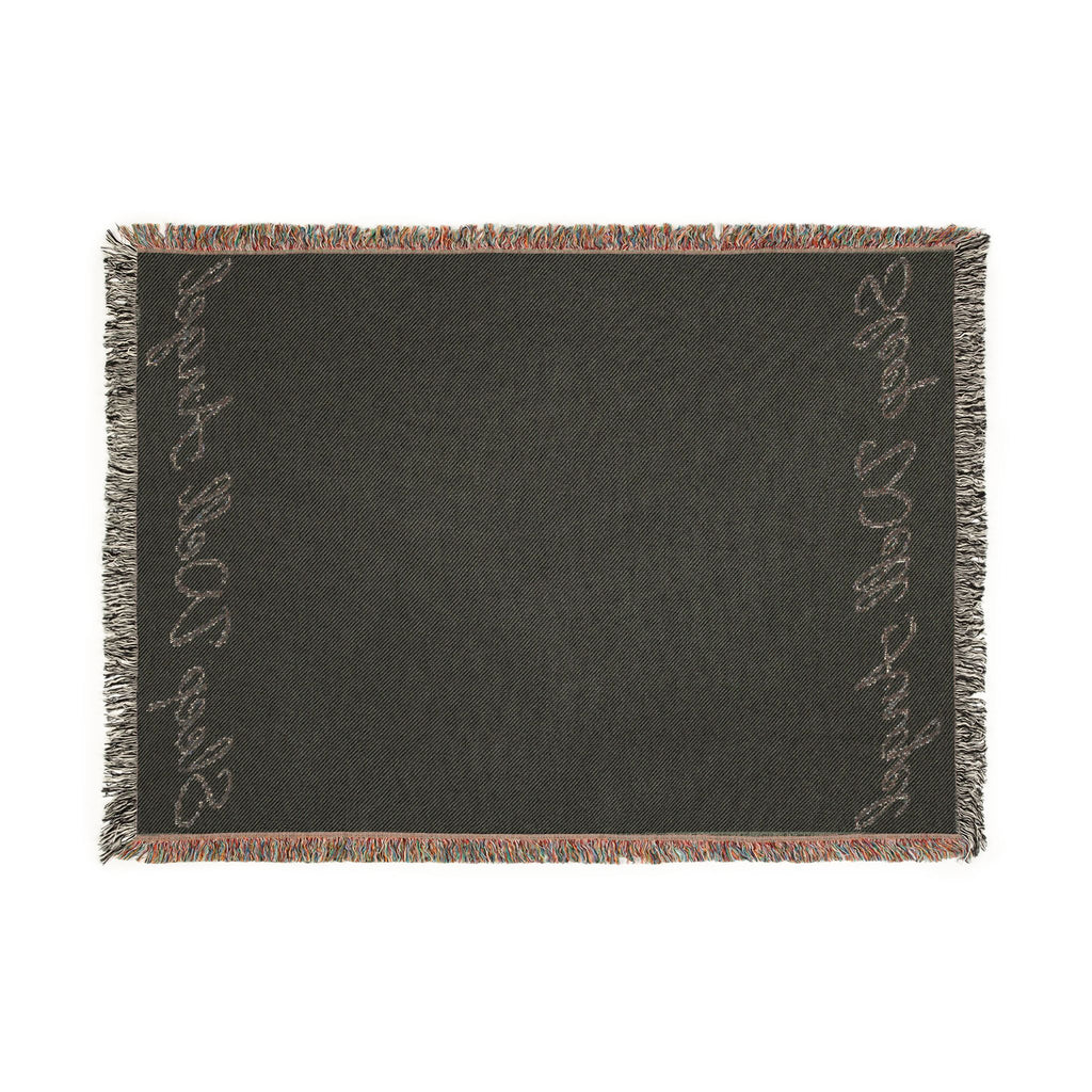 Woven Blanket with Customizable Text
