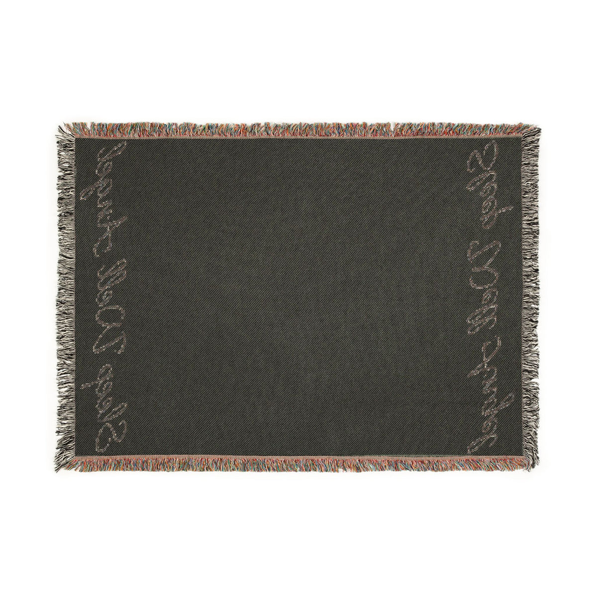 Woven Blanket with Customizable Text