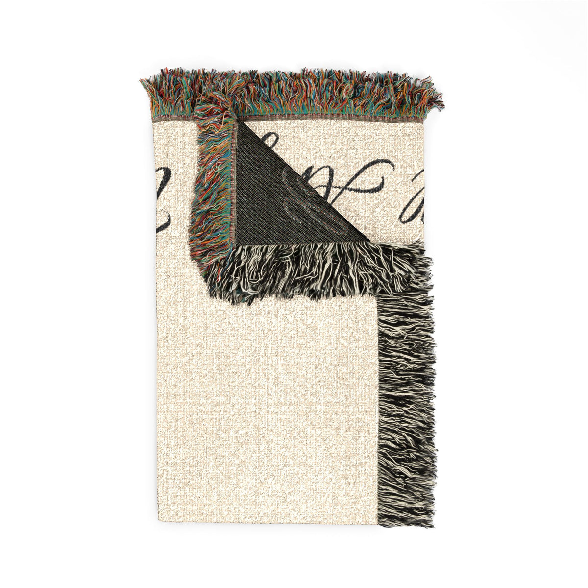 Woven Blanket with Customizable Text