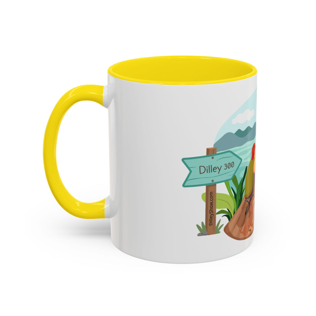 Dilley 300 Fishing Friends Coffee Mug — Cute Sunny Lake Scene Accent Mug (11/15 oz)
