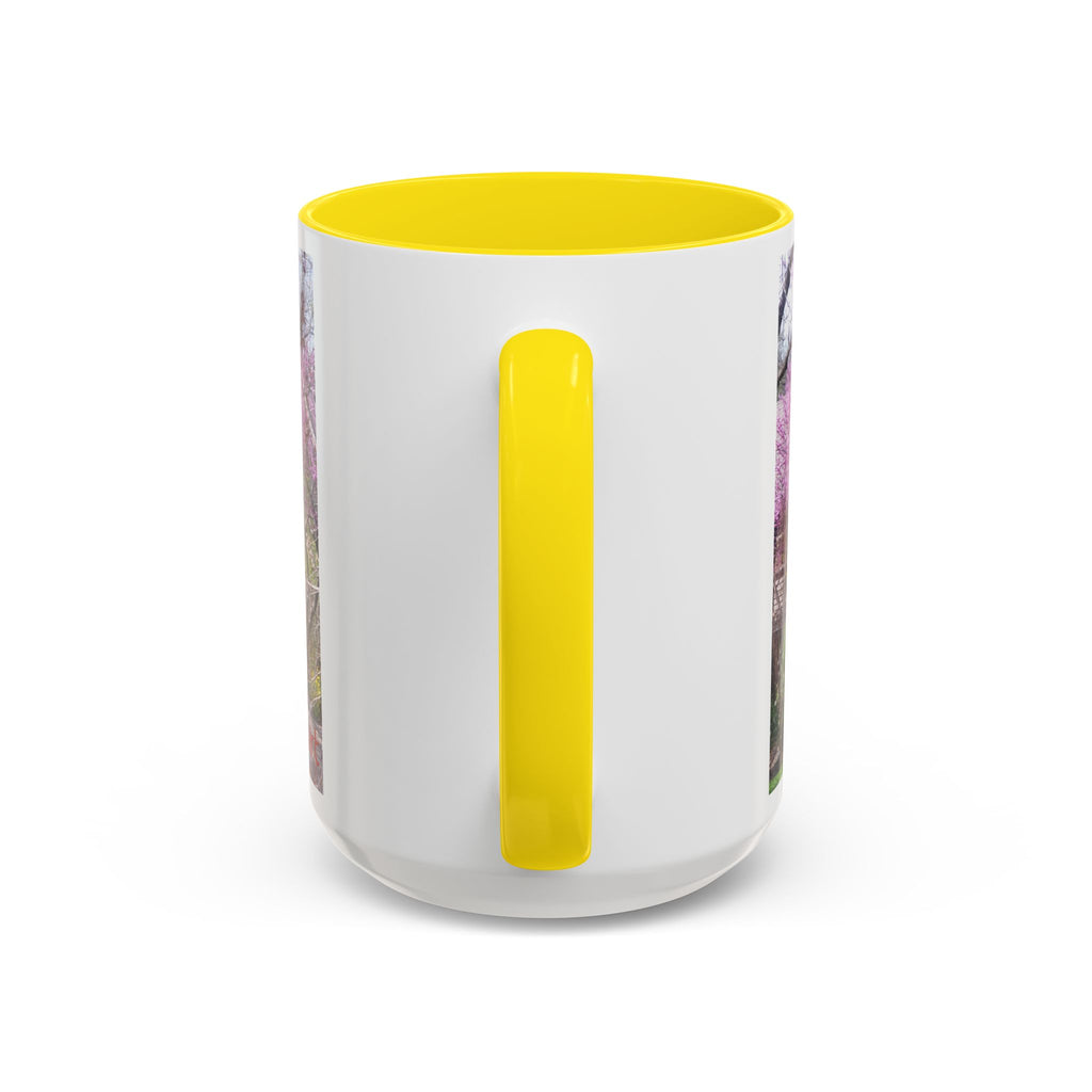 Spring Blossom Accent Coffee Mug – Pink Redbud Trees Photo Design (11/15 oz)