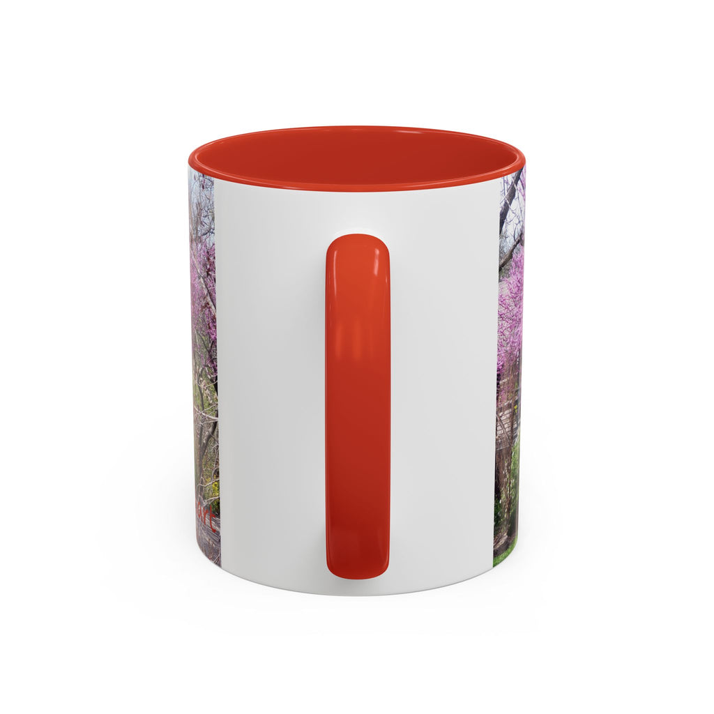 Spring Blossom Accent Coffee Mug – Pink Redbud Trees Photo Design (11/15 oz)