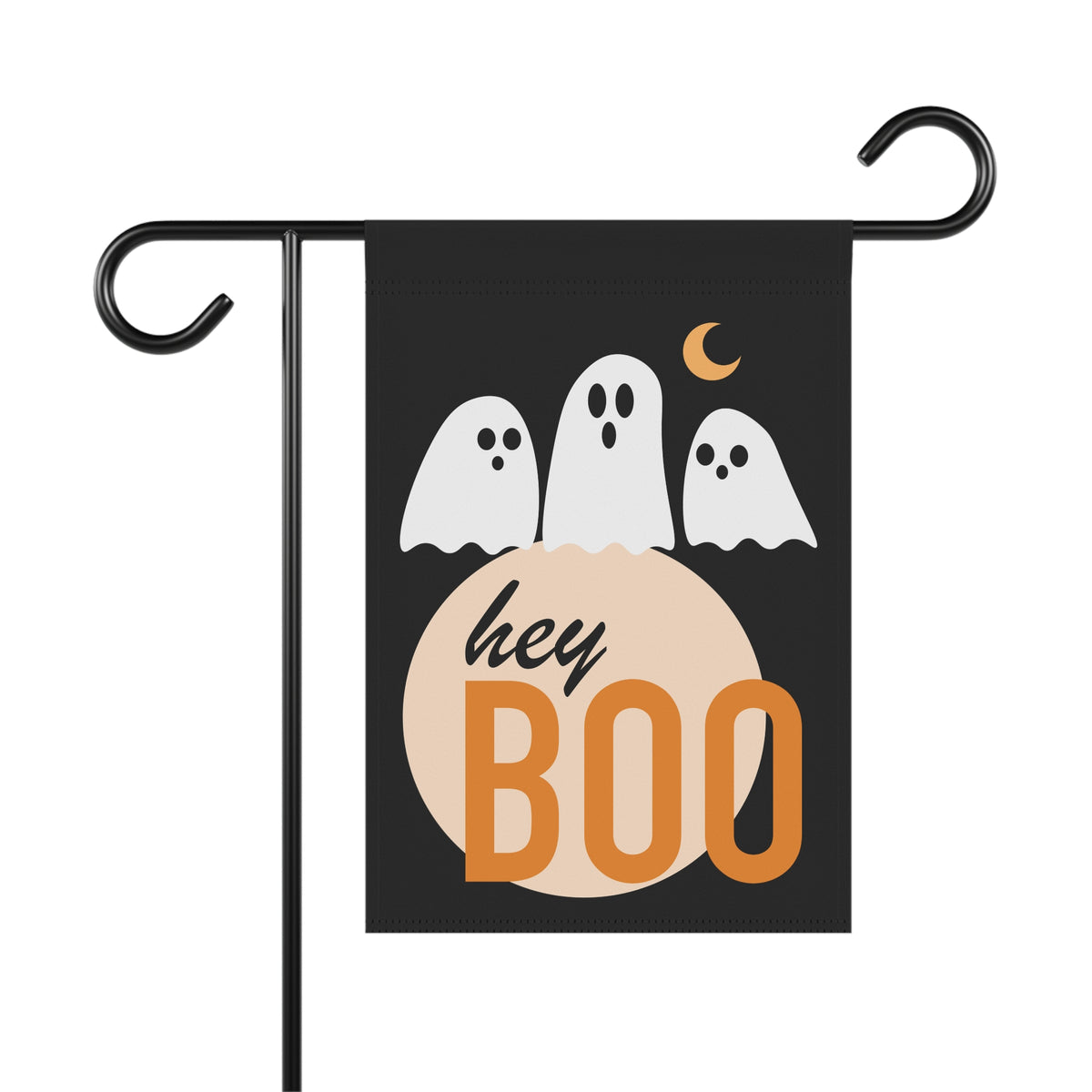 Hey Boo Halloween Garden Flag