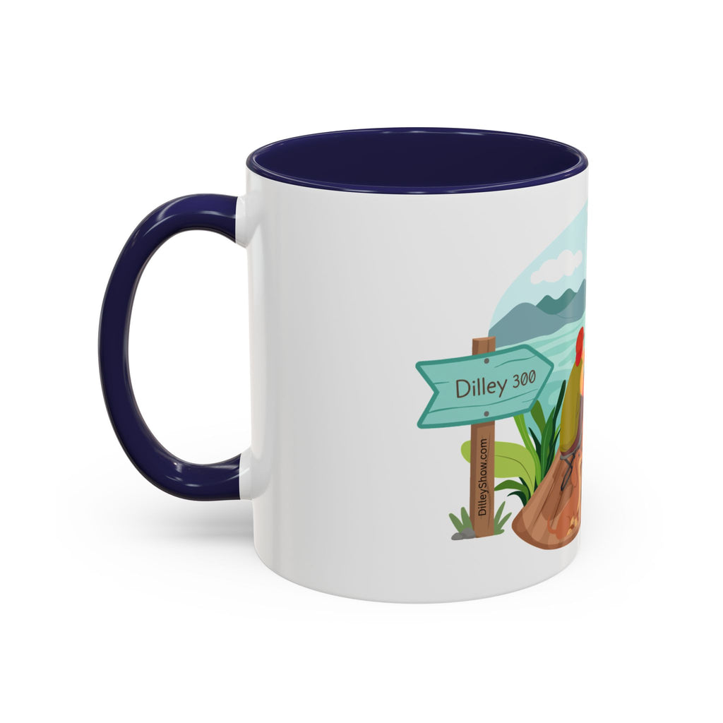 Dilley 300 Fishing Friends Coffee Mug — Cute Sunny Lake Scene Accent Mug (11/15 oz)