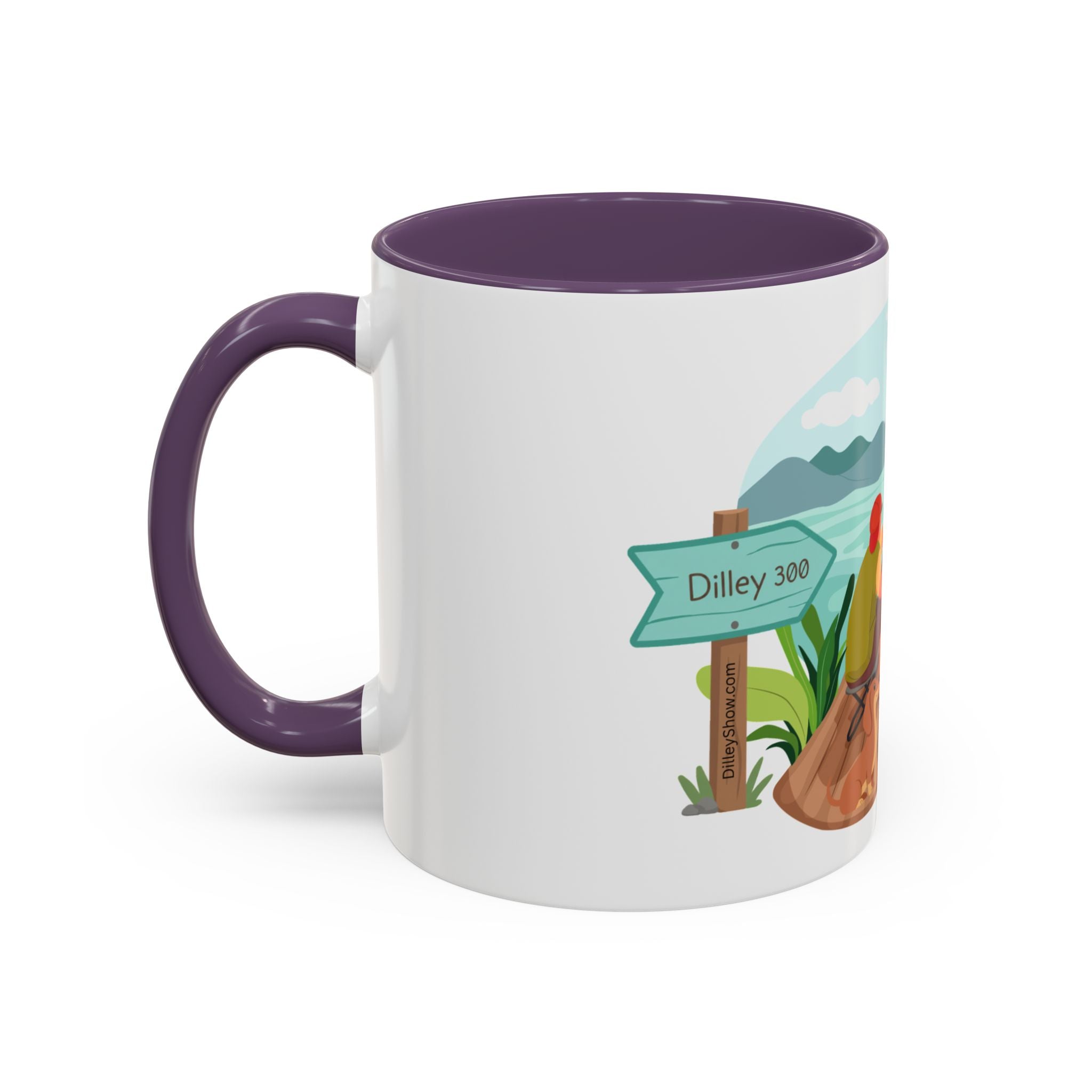 Dilley 300 Fishing Friends Coffee Mug — Cute Sunny Lake Scene Accent Mug (11/15 oz)