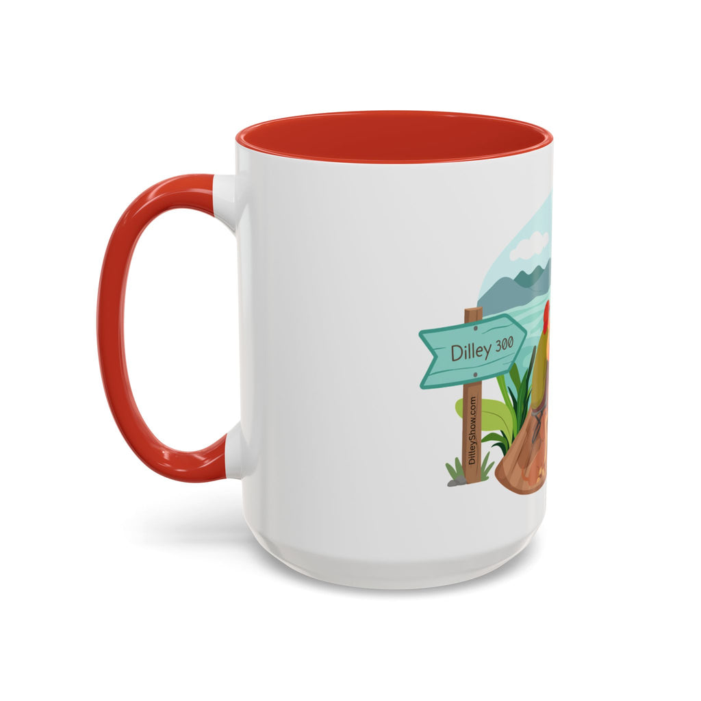 Dilley 300 Fishing Friends Coffee Mug — Cute Sunny Lake Scene Accent Mug (11/15 oz)