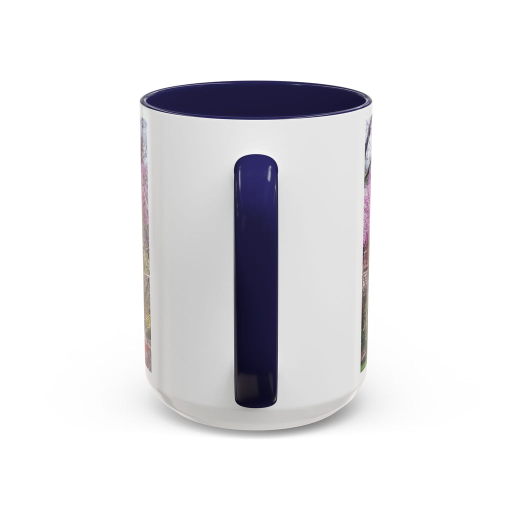 Spring Blossom Accent Coffee Mug – Pink Redbud Trees Photo Design (11/15 oz)