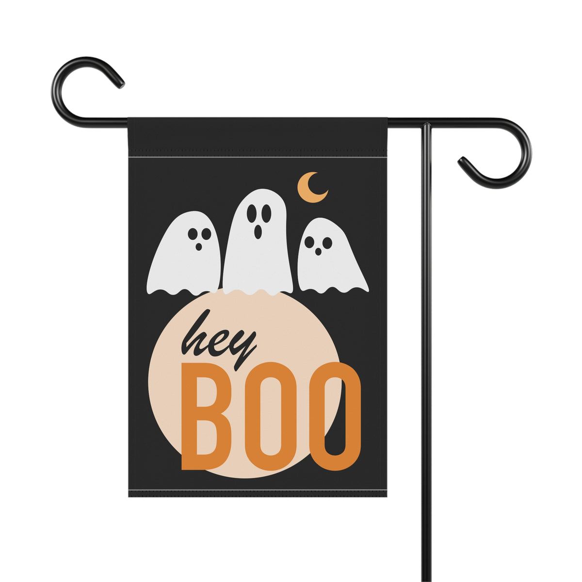 Hey Boo Halloween Garden Flag