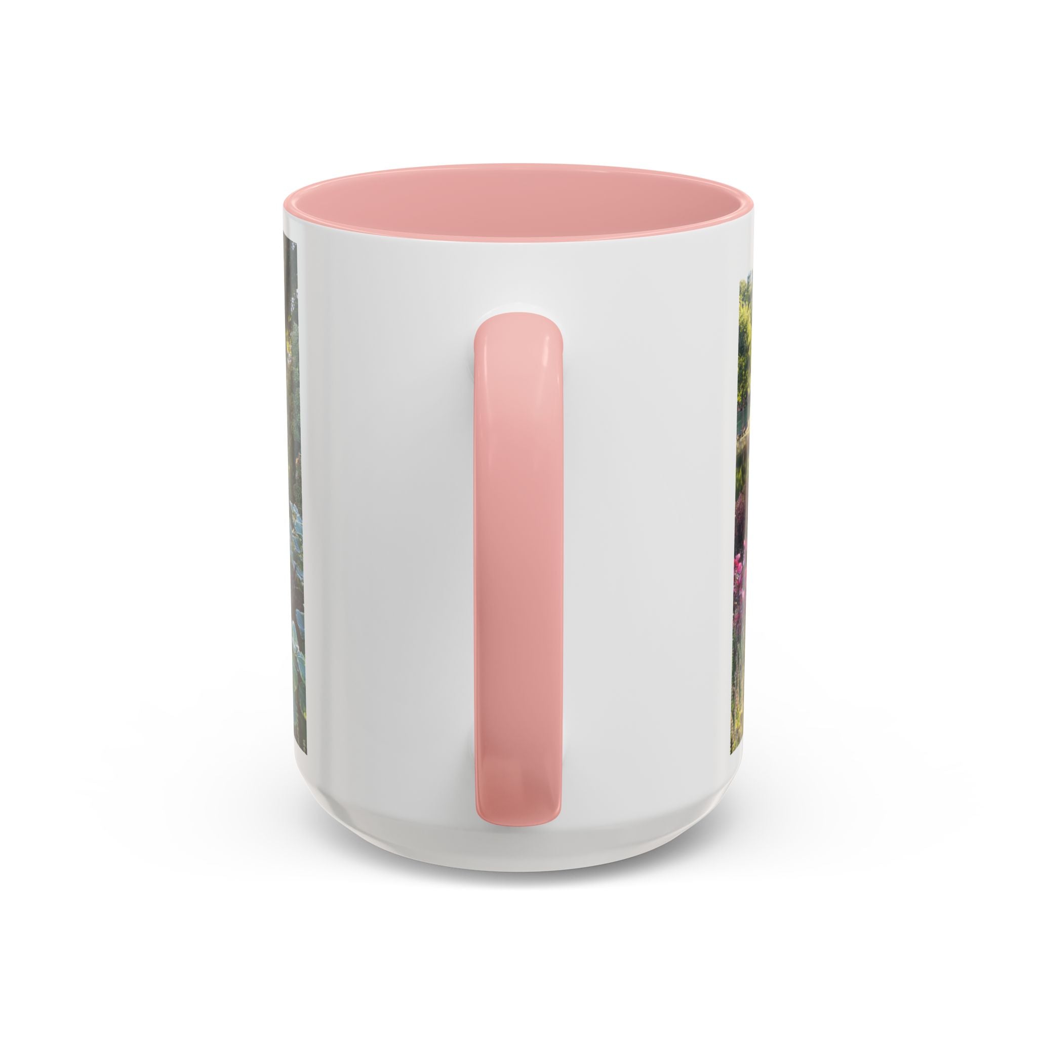 Garden Pond Accent Coffee Mug – Scenic Floral Landscape 11/15oz