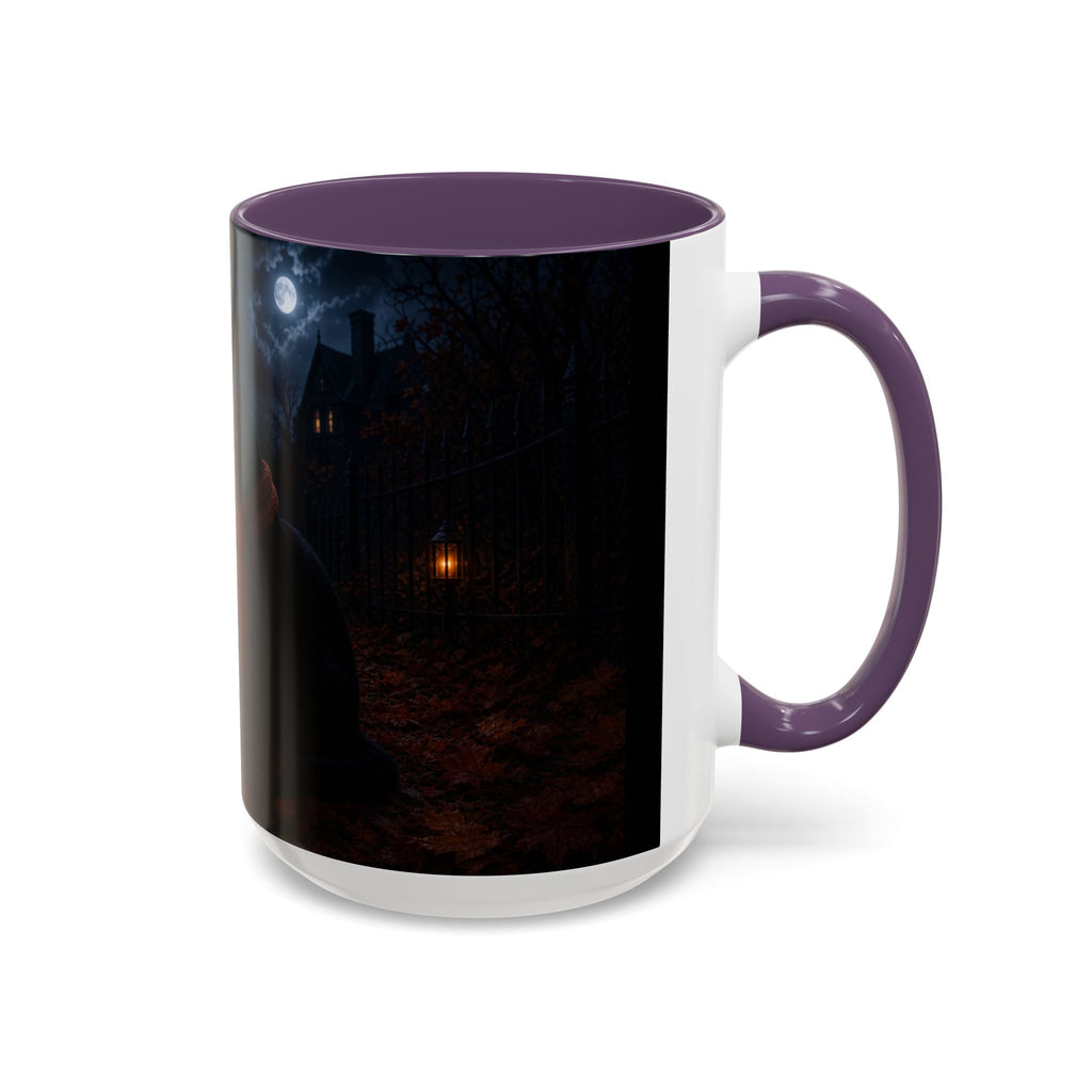 Halloween Black Cat Coffee Mug — Pumpkin Spice Jack-O’-Lantern Latte Accent Mug (11/15 oz)