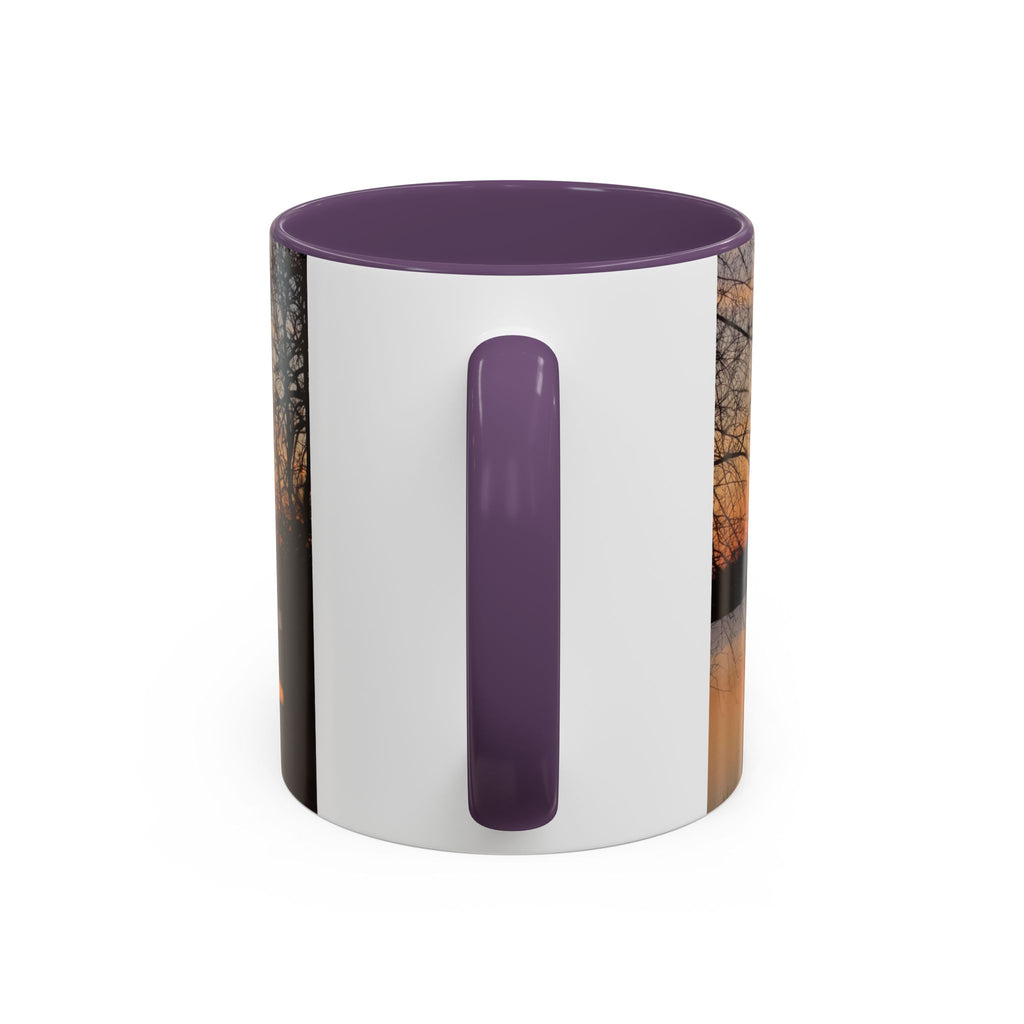 Sunrise Lake Accent Coffee Mug — Scenic Sunrise/Sunset Photography Mug