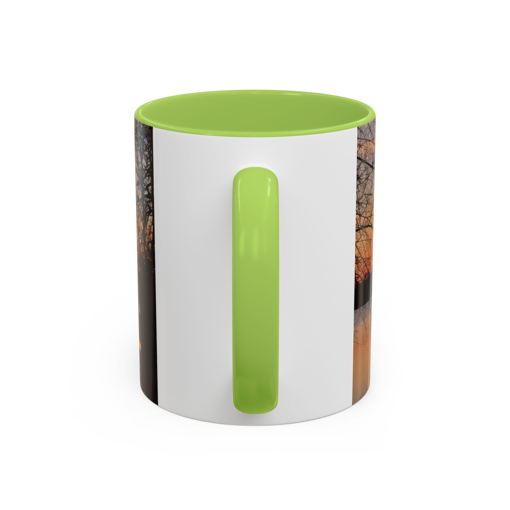 Sunrise Lake Accent Coffee Mug — Scenic Sunrise/Sunset Photography Mug