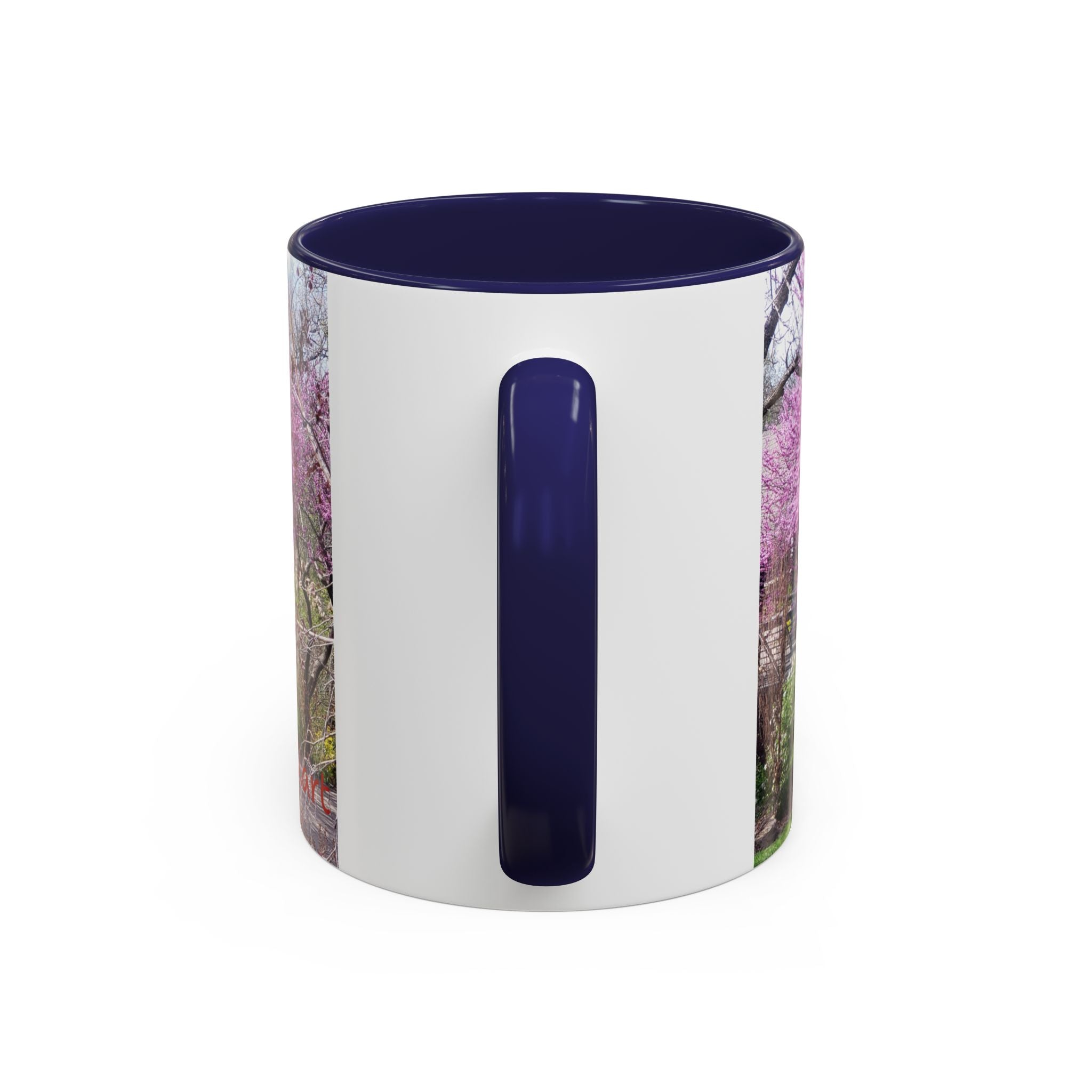 Spring Blossom Accent Coffee Mug – Pink Redbud Trees Photo Design (11/15 oz)