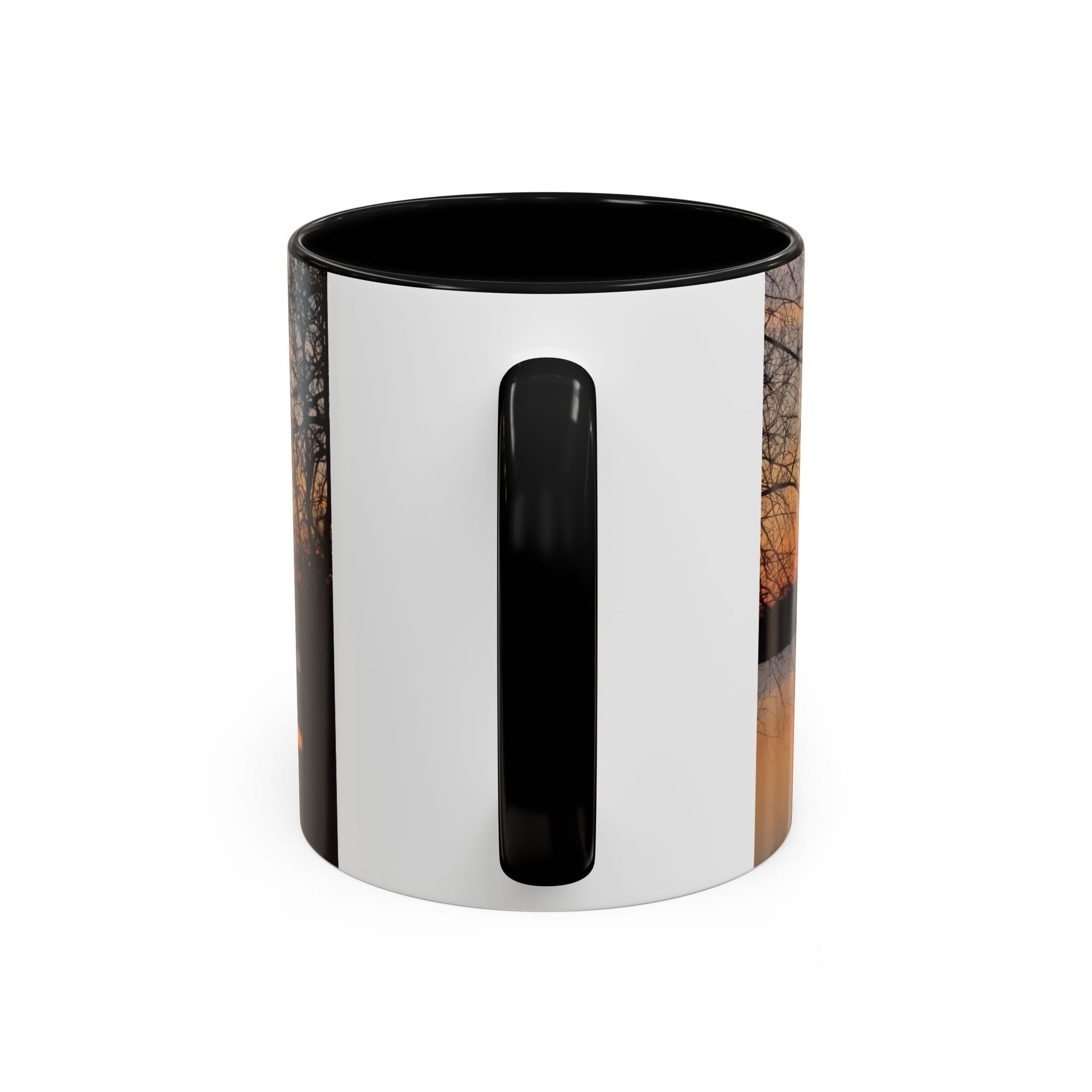 Sunrise Lake Accent Coffee Mug — Scenic Sunrise/Sunset Photography Mug