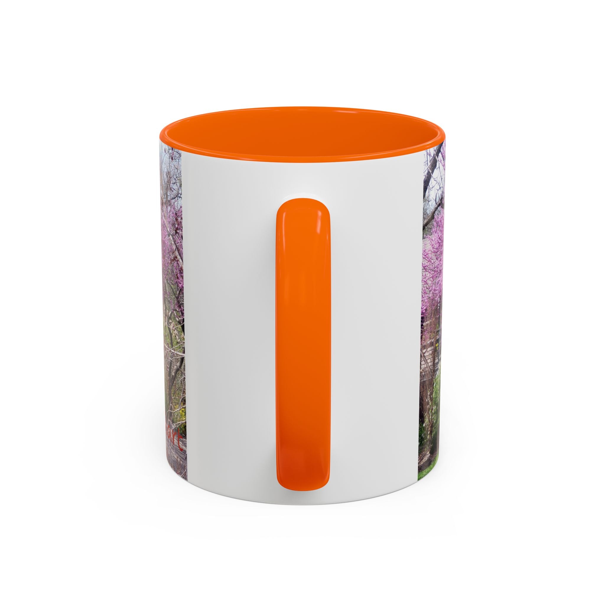 Spring Blossom Accent Coffee Mug – Pink Redbud Trees Photo Design (11/15 oz)