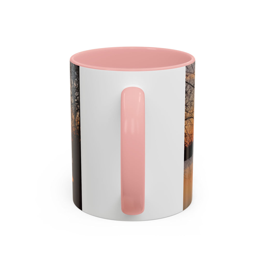 Sunrise Lake Accent Coffee Mug — Scenic Sunrise/Sunset Photography Mug