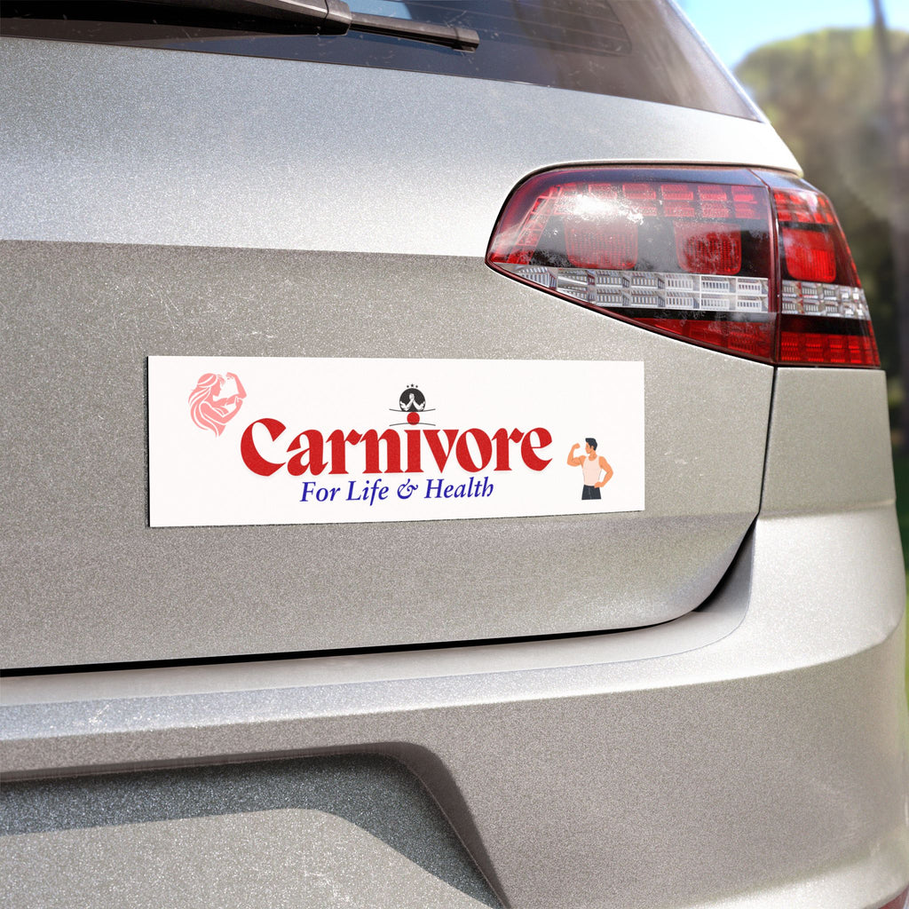 Carnivore For Life Car Magnet — Bold Red Carnivore Diet Vehicle Sticker