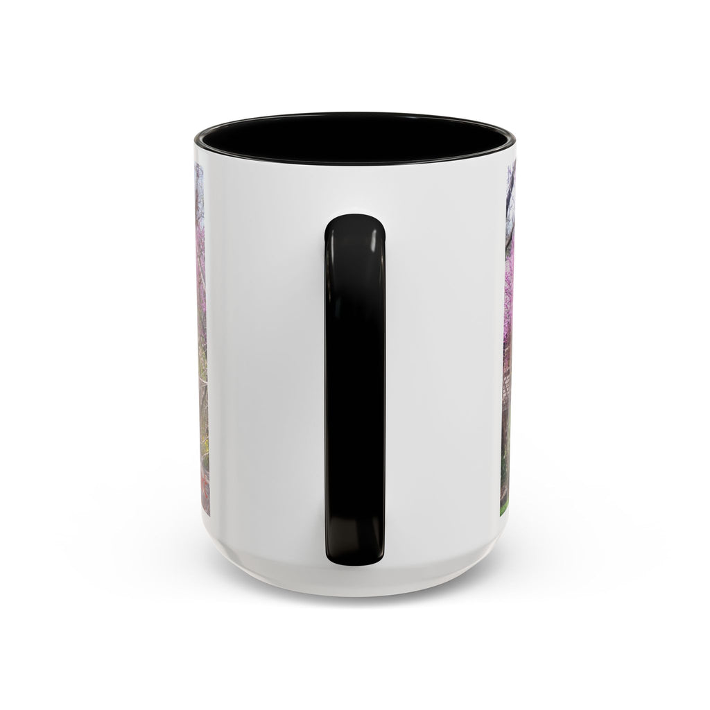 Spring Blossom Accent Coffee Mug – Pink Redbud Trees Photo Design (11/15 oz)