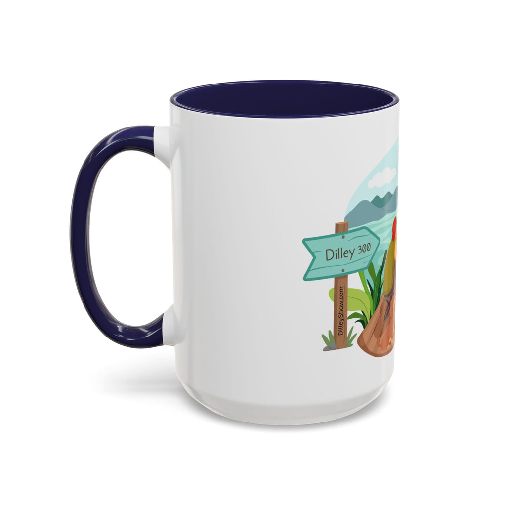 Dilley 300 Fishing Friends Coffee Mug — Cute Sunny Lake Scene Accent Mug (11/15 oz)