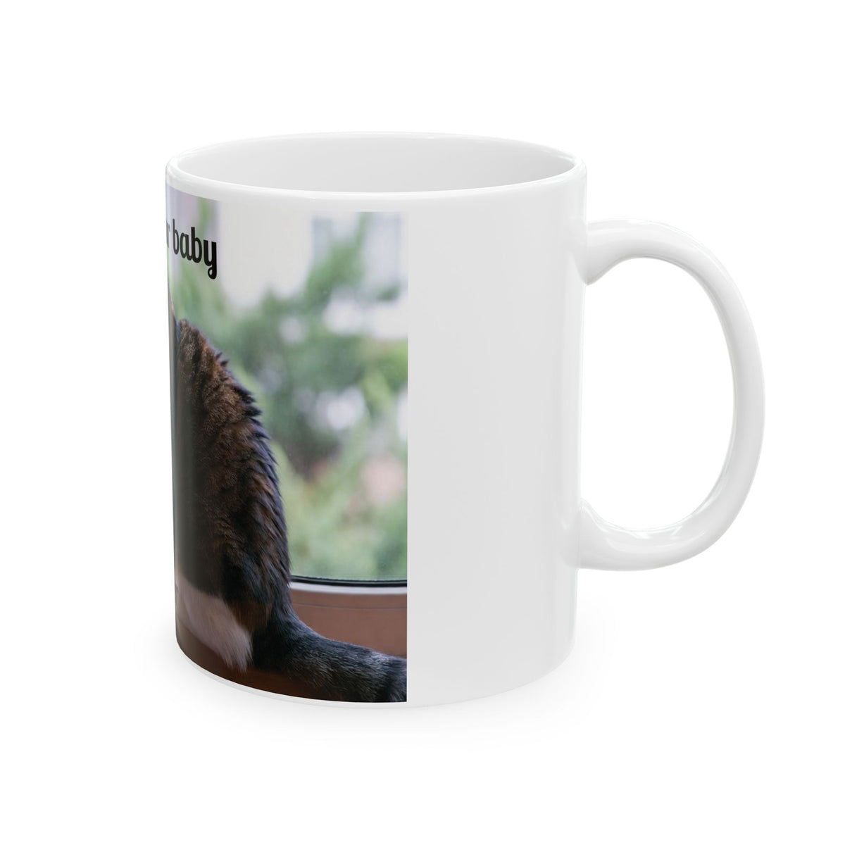 Personalized Cat Photo Mug — "Love My Fur Baby" Cat Coffee Cup (11oz/15oz)
