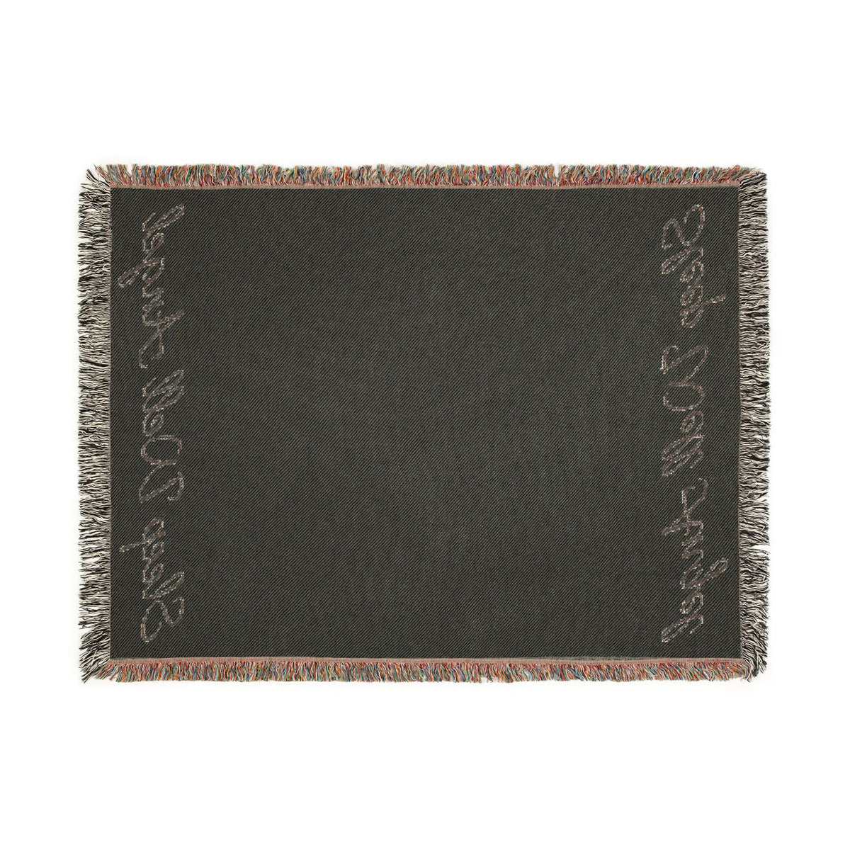 Woven Blanket with Customizable Text
