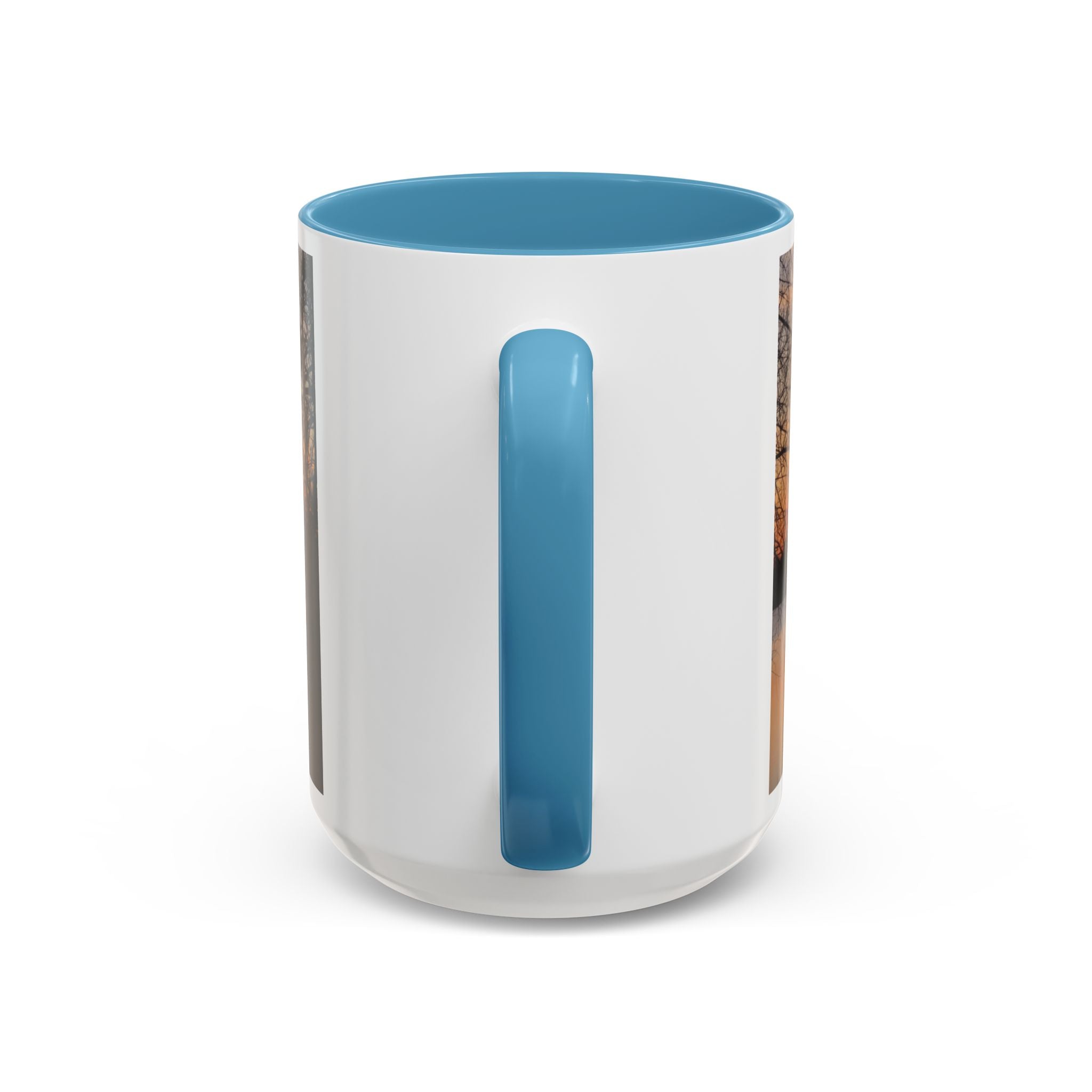 Sunrise Lake Accent Coffee Mug — Scenic Sunrise/Sunset Photography Mug
