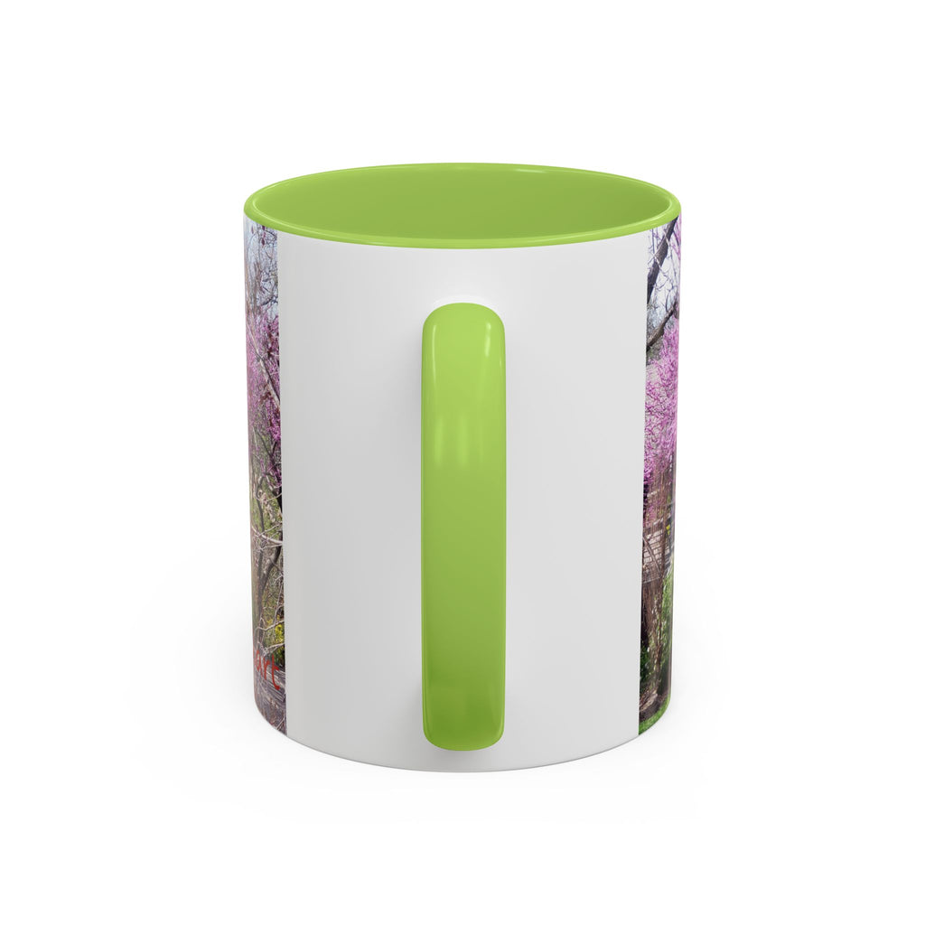 Spring Blossom Accent Coffee Mug – Pink Redbud Trees Photo Design (11/15 oz)