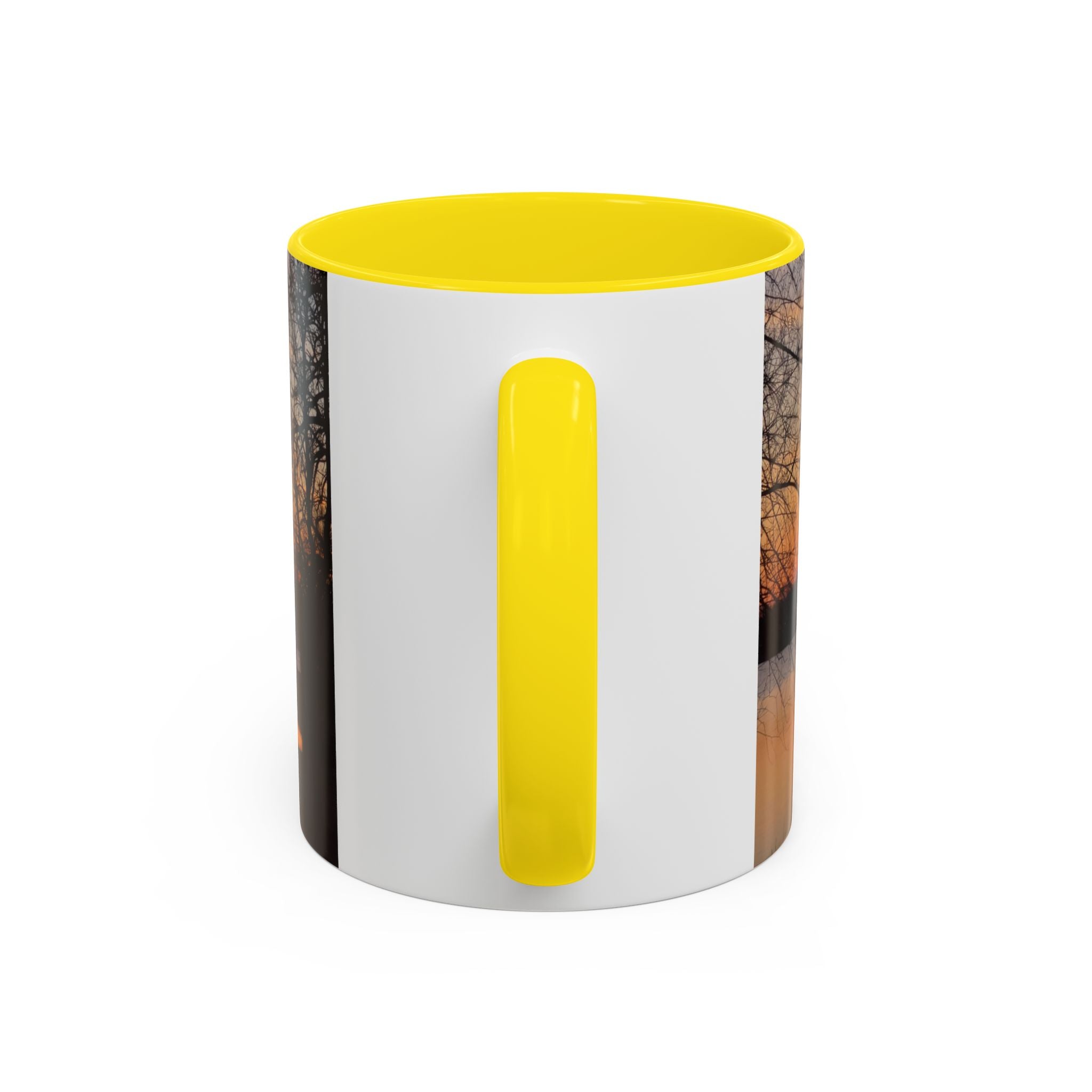 Sunrise Lake Accent Coffee Mug — Scenic Sunrise/Sunset Photography Mug