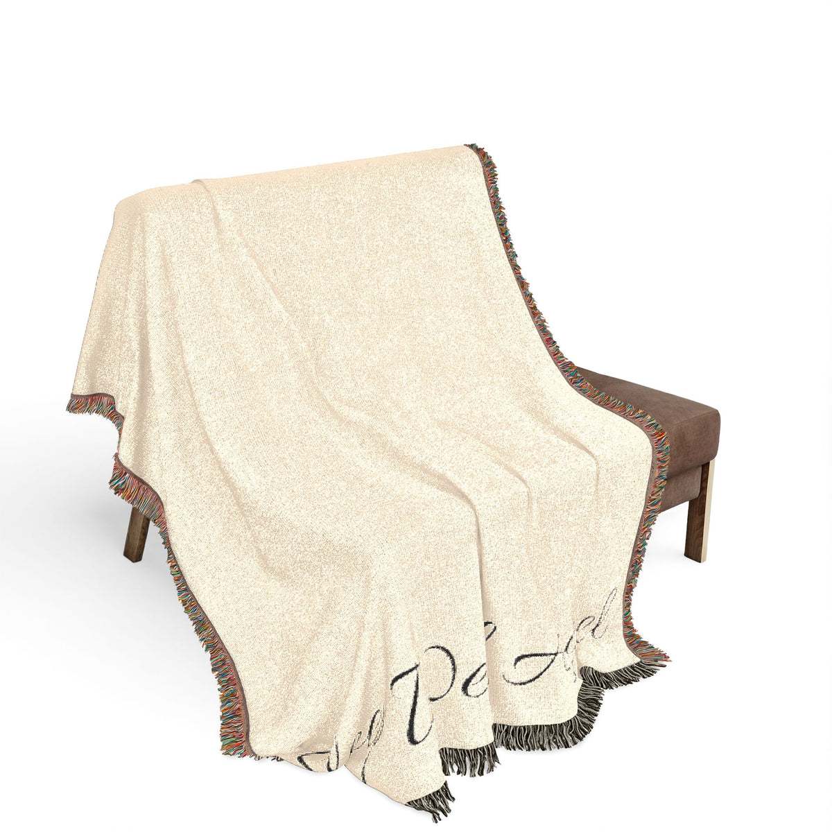 Woven Blanket with Customizable Text